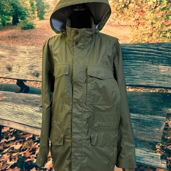 The North Face Mens All Weather Jacket Forest Green New Without Tags Full Zipper - Picture 2 of 15